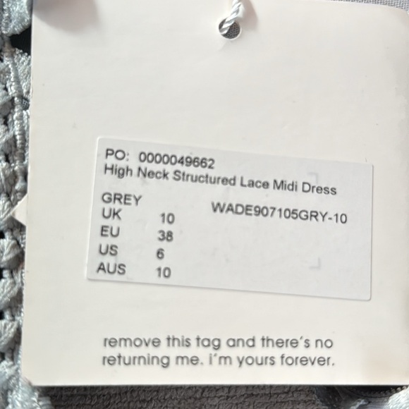 Missguided High Neck Structured Lace Midi Dress - Picture 12 of 16